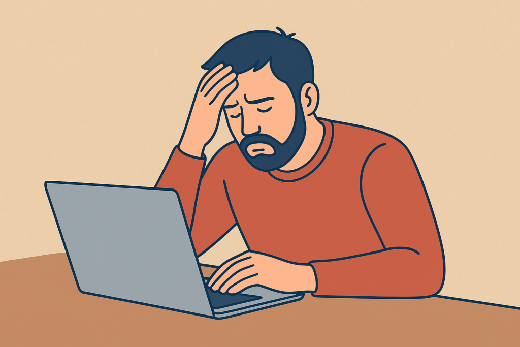 Osoba je umorna i potrebna mu je burnout online psihoterapija.